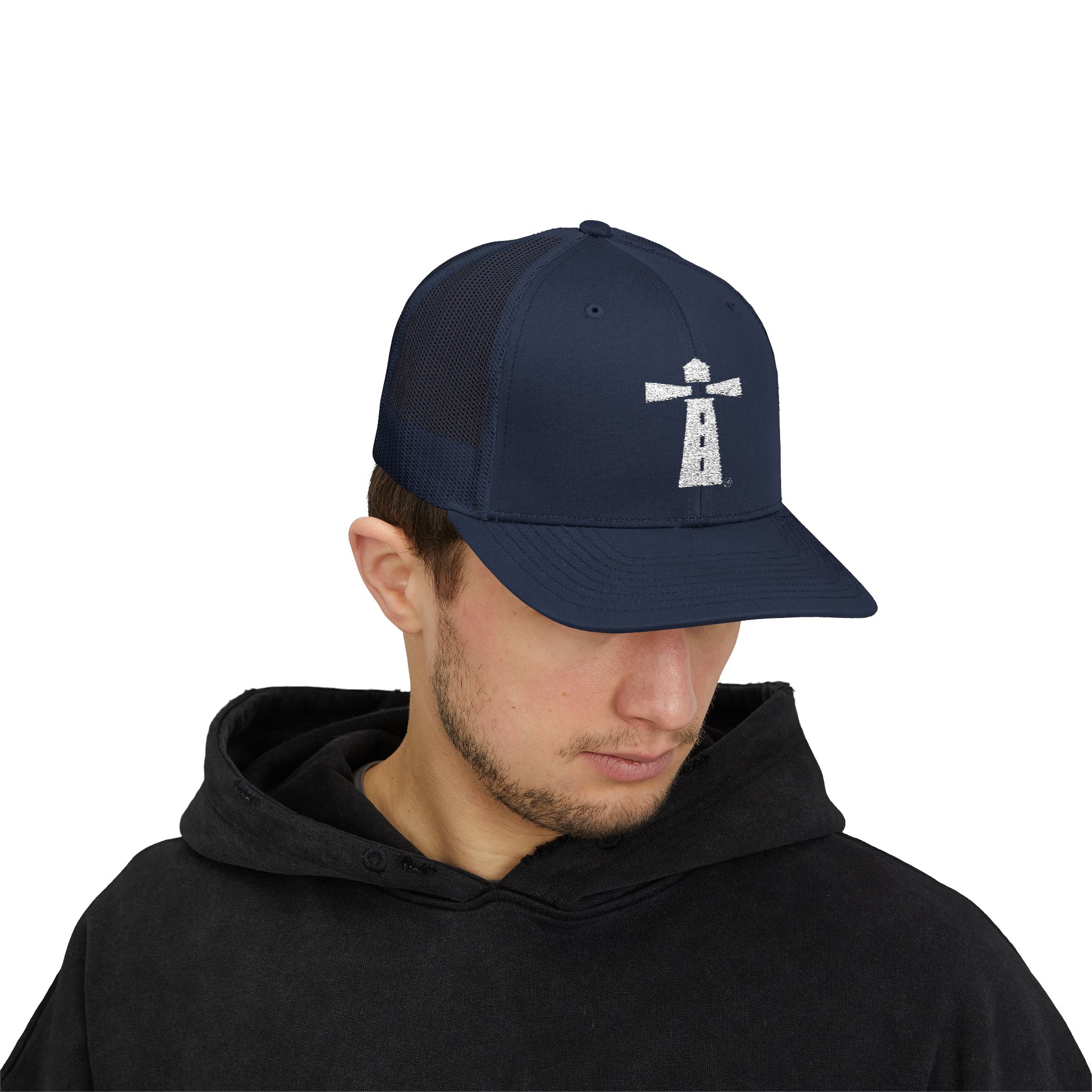 Lighthouse Snapback Trucker Hat - Image 7