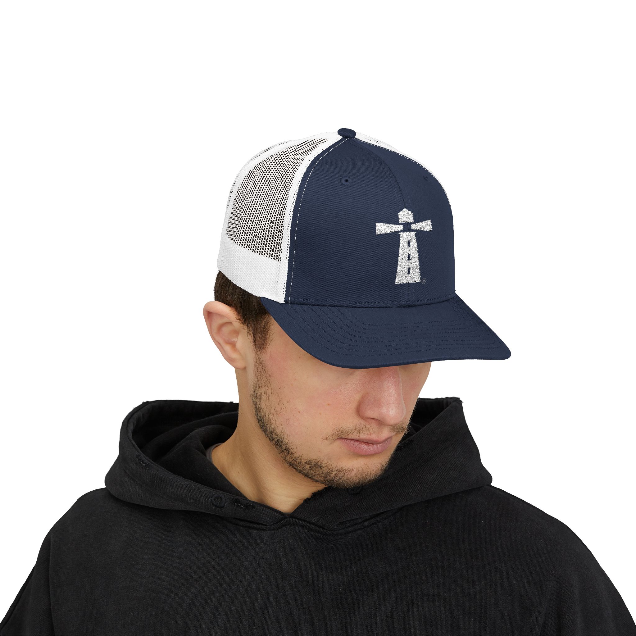Lighthouse Snapback Trucker Hat - Image 11