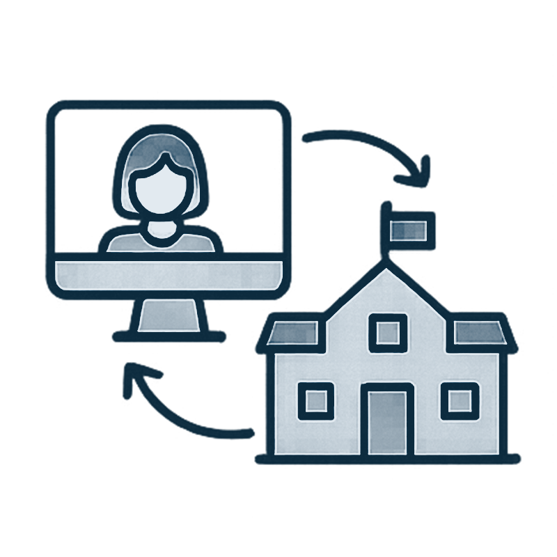 Hybrid deliver model icon