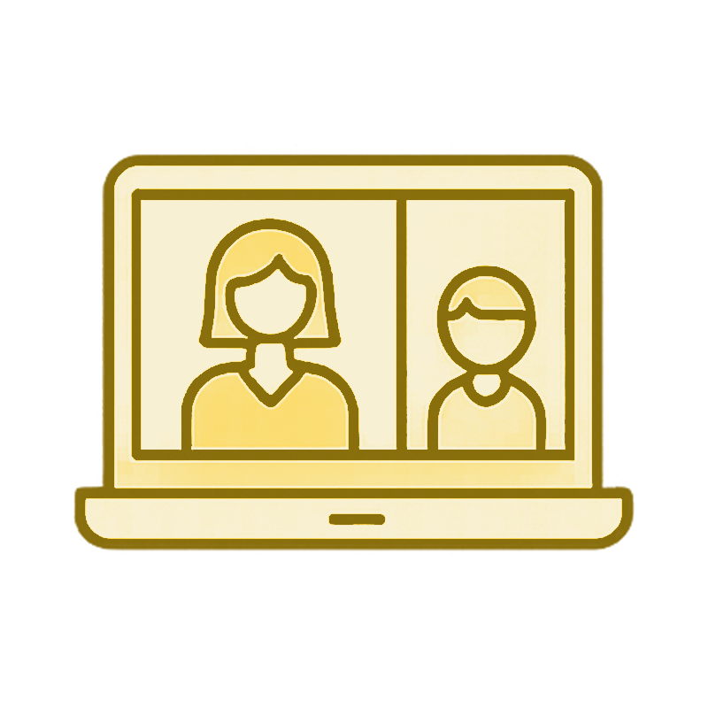 Virtual therapy delivery model icon